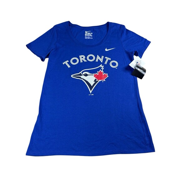 NEW NIKE Toronto Blue Jays Baseball T Shirt Women Medium Genuine Merchandise - Picture 1 of 9